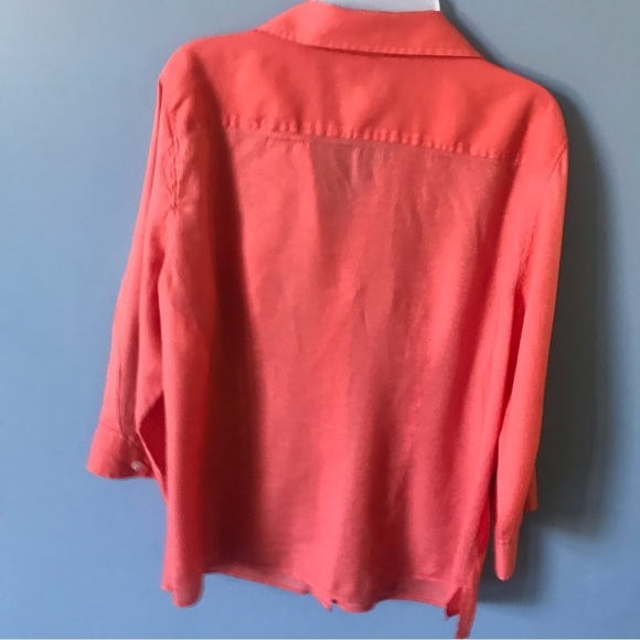 🍁🍁 SALE!! Additions by Chicos salmon button down shirt - Picture 2 of 5